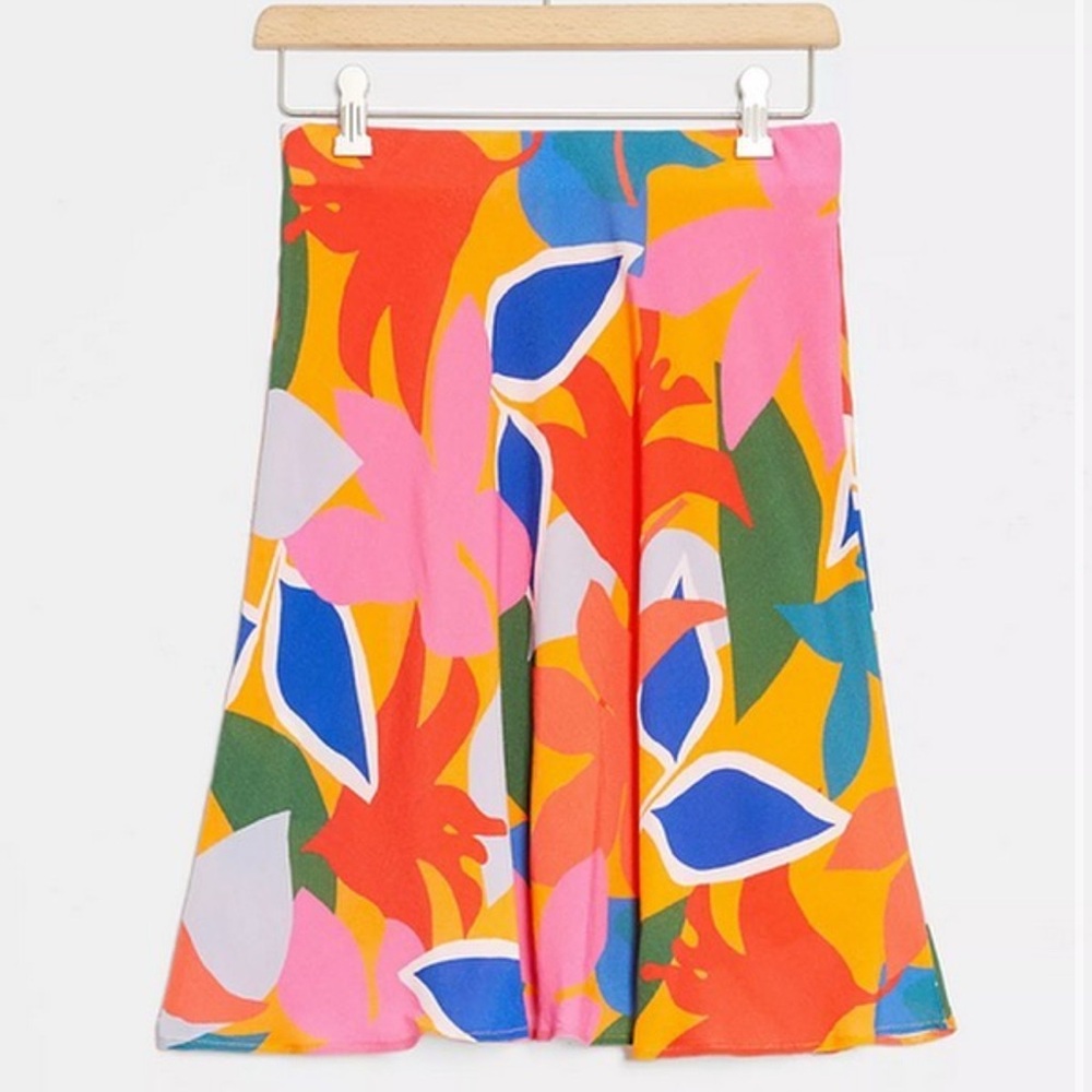 NWT Anthropologie Sisters Gulassa Vibrant mini skirt colorful tropical Small